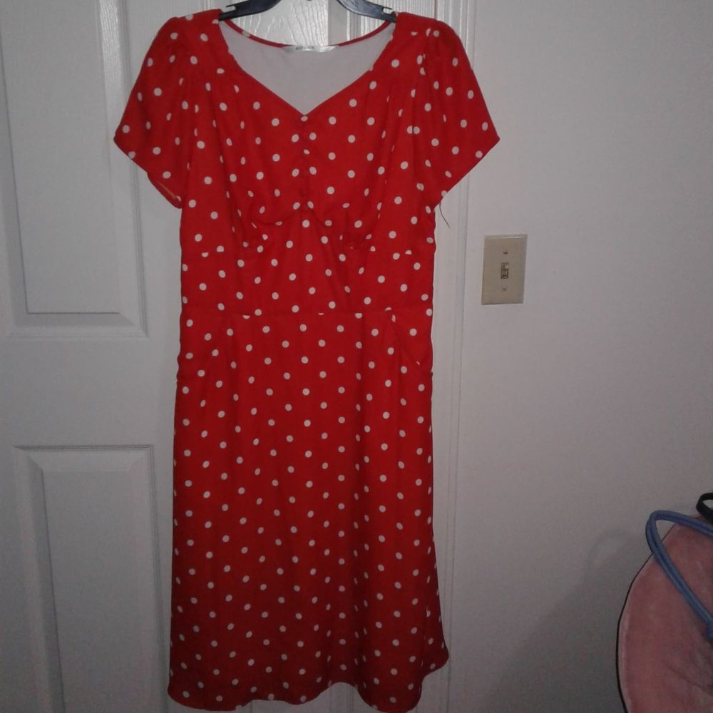 Vintage Red Polka Dot Dress